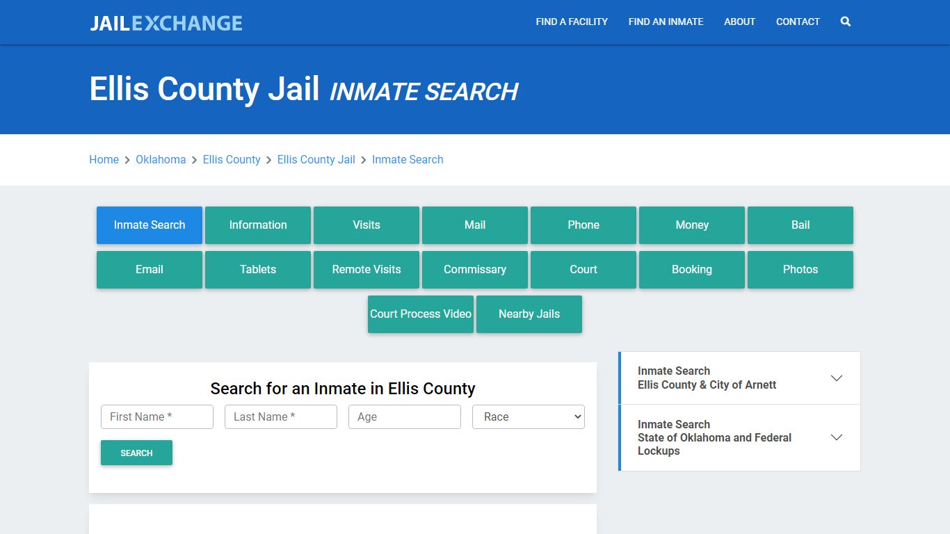 Ellis County Jail, OK Inmate Search: Roster & Mugshots